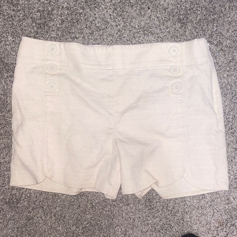 LOFT High Waist Cream Women's Shorts